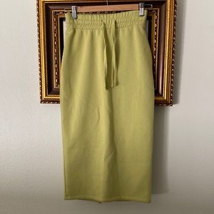 NWT! Zara Sweatshirt MIDI Skirt - Sz Small/Green